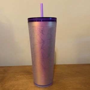 Starbucks Purple frosted Spiderweb tumbler